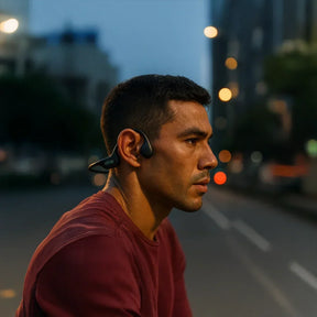 Fones de ouvido Bluetooth de condução óssea resistentes à água/suor